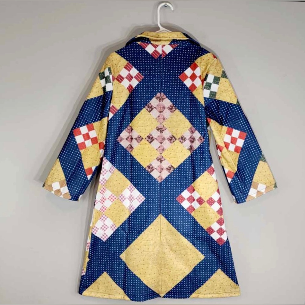 Boho Patchwork Coat Sz. Medium - Picture 6 of 8
